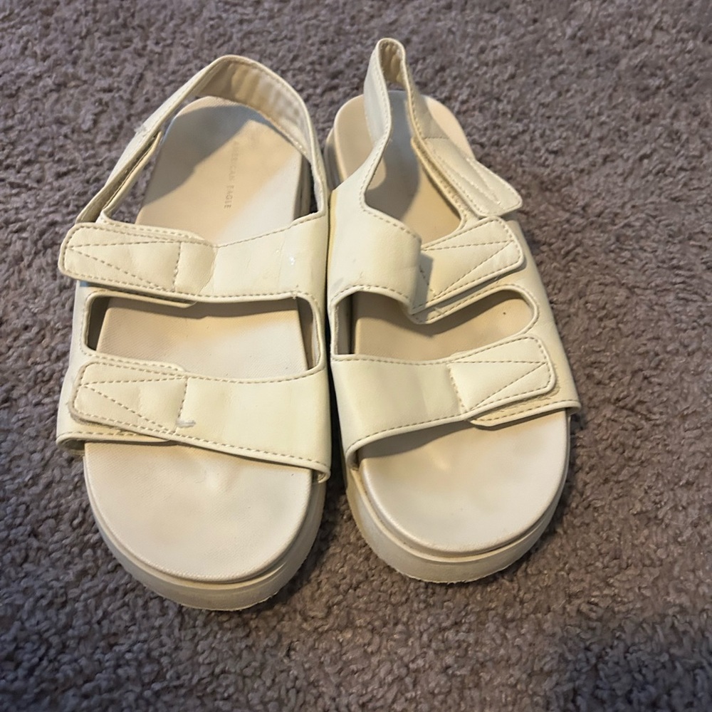 American Eagle Outfitters Cream Sandals